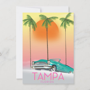 Tampa Florida Vintages Reiseplakat Einladung