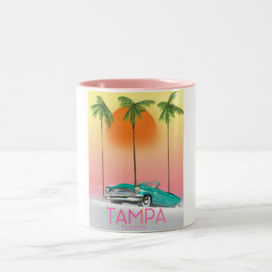 Tampa Florida Vintages Reiseplakat Zweifarbige Tasse
