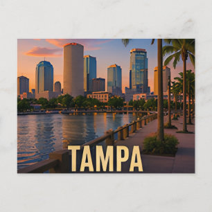Tampa Florida Waterfront Reise Geschenk Postkarte