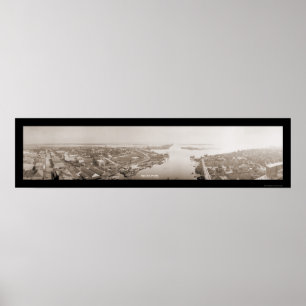 Tampa-Hafen, enormes Foto 1914 Floridas Poster