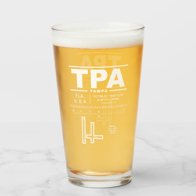 Tampa International Airport TPA Glas (Rückseite (gefüllt))