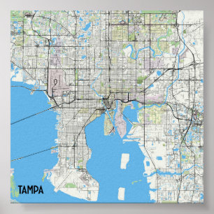 Tampa-Kartenposter Poster