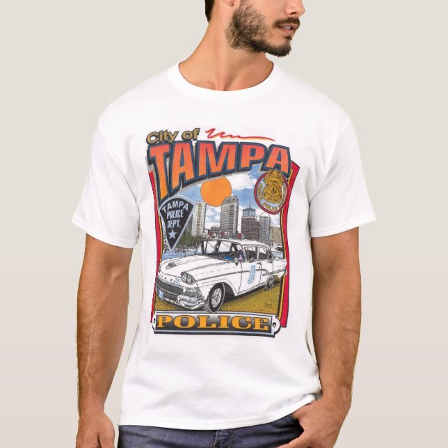 Tampa-Polizei-Abteilung Vintag T-Shirt (Vorderseite)