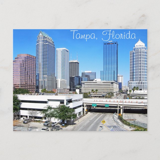 Tampa, Skyline von Florida aus Richtung Süden Postkarte (Vorderseite)