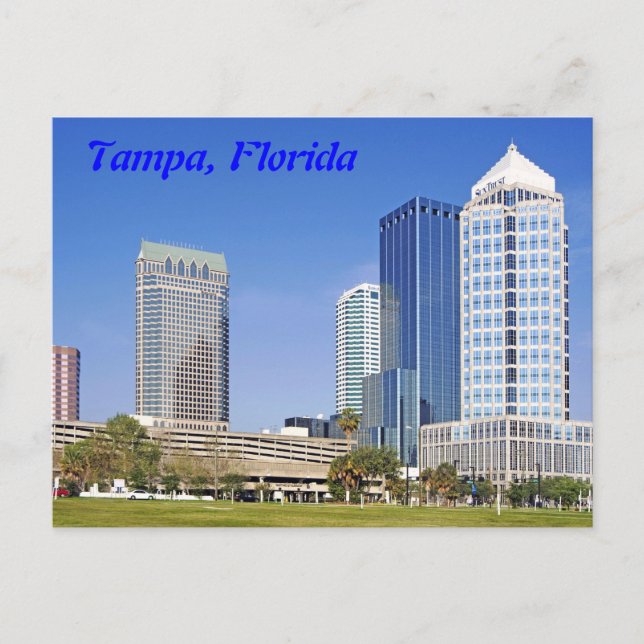 Tampa, Skyline von Florida Postkarte (Vorderseite)