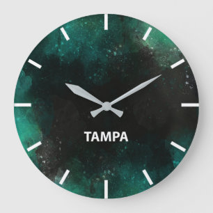 Tampa Time Zone Newsroom Wall Große Wanduhr