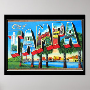Tampa Vintage Poster Stadt Tampa