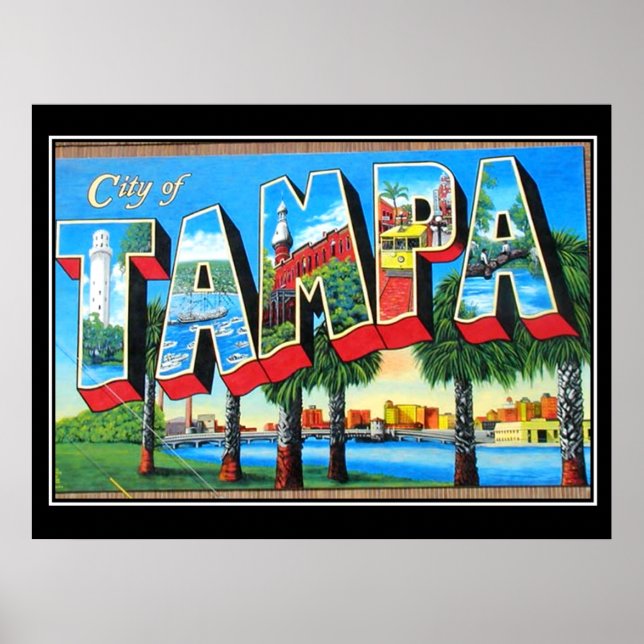 Tampa Vintage Poster Stadt Tampa (Vorne)