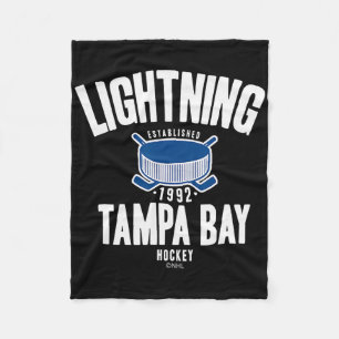 Tampa Y Lightning Hockey Puck Schwarz Offiziell Li Fleecedecke