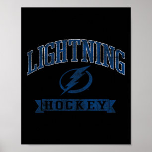 Tampa Y Lightning Vintage Hockey Grau Offiziell L Poster