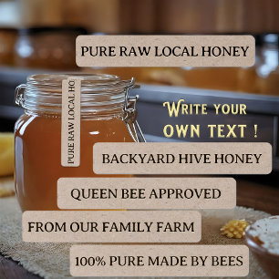 Tamper-deutliches Siegel Honey Jar Security Vinyl  Etiketten
