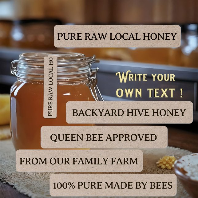 Tamper-deutliches Siegel Honey Jar Security Vinyl  Etiketten (Von Creator hochgeladen)