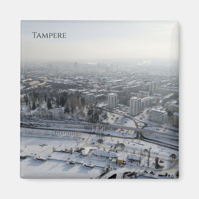 Tampere im Winter Magnet (Vorne)