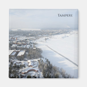 Tampere im Winter Magnet