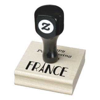 Tampon glückliche Postüberquerung durch Frankreich Gummistempel