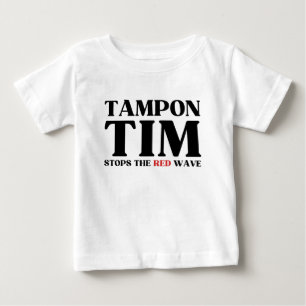 Tampon Tim wird die Red Wave-Tim Walz 2024 stoppen Baby T-shirt
