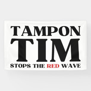 Tampon Tim wird die Red Wave-Tim Walz 2024 stoppen Banner