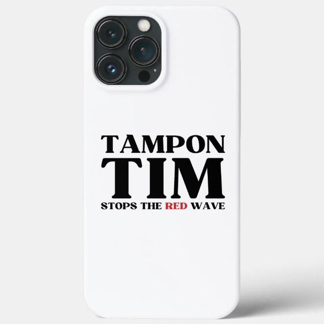 Tampon Tim wird die Red Wave-Tim Walz 2024 stoppen Case-Mate iPhone Hülle (Rückseite)