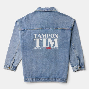 Tampon Tim wird die Red Wave-Tim Walz 2024 stoppen Jeansjacke