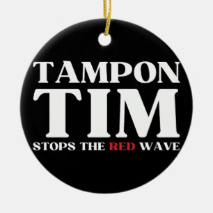 Tampon Tim wird die Red Wave-Tim Walz 2024 stoppen Keramik Ornament