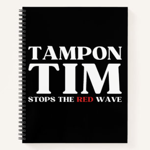Tampon Tim Wird Die Rote Welle Stoppen-Tim Walz 20 Notizbuch