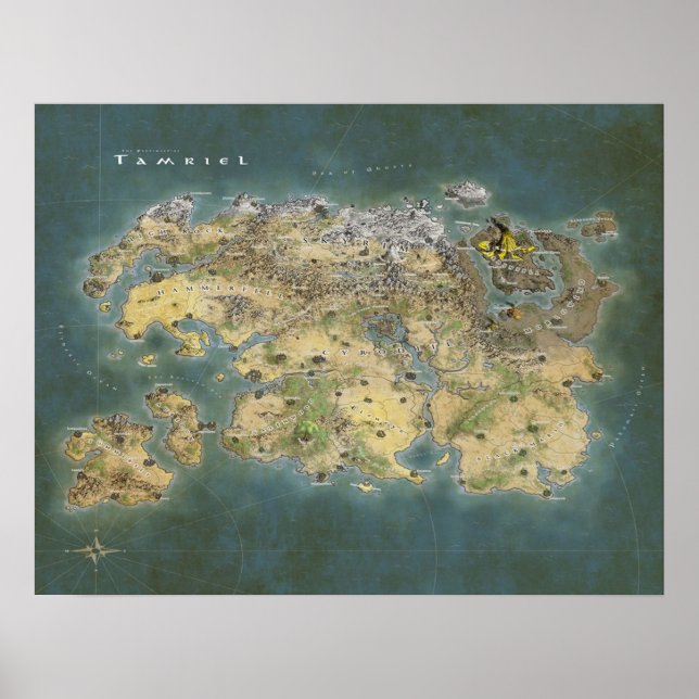 Tamriel Map Poster (Vorne)