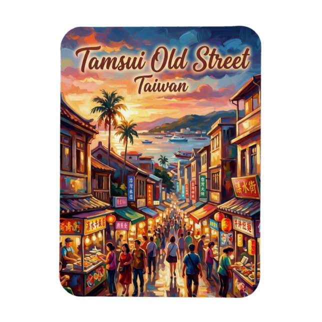 Tamsui Old Street Taiwan Magnet (Vertikal)