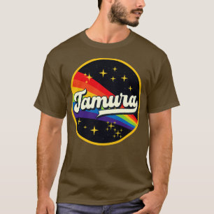 Tamura Regenbogen im Weltraum Vintager Stil T-Shirt