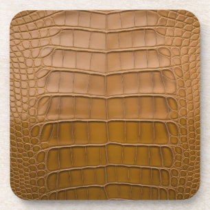 Tan Alligator Pattern-Wohngestaltung Getränkeuntersetzer