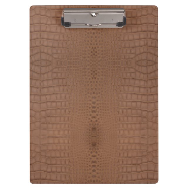 Tan Alligator Textur Print Klemmbrett (Vorderseite)