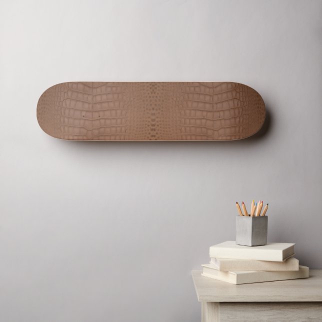 Tan Alligator Textur Print Skateboard (Wandkunst (Horz))