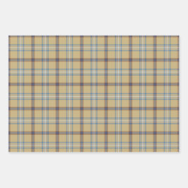 Tan and Wedgewood Blue Modern Geschenkpapier Set