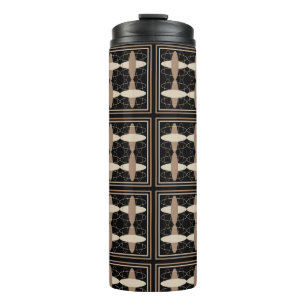 Tan auf Black Thermosbecher