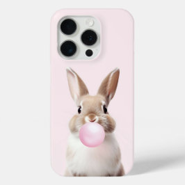 Tan Beige Bunny Blows Pink Bubble Gum Case-Mate iPhone Hülle