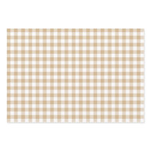 Tan Beige Plaid Gingham
