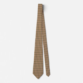 Tan Beige Plaid Retro Color Neck Tie Krawatte