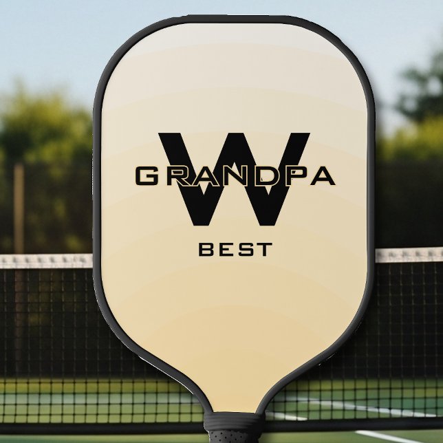 Tan Best Opa Monogramed Pickleball Schläger (Von Creator hochgeladen)