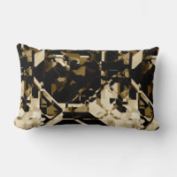 Tan Black & Beige Abstrakt Geometric Pattern