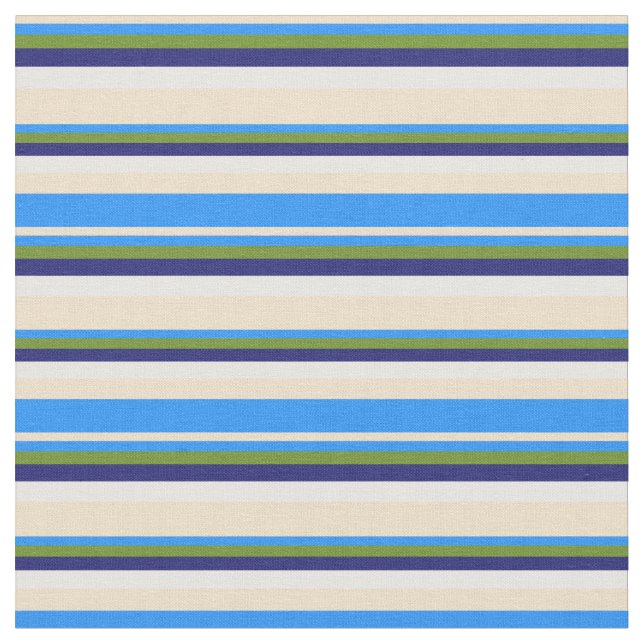 Tan, Blau, Grün, Mitternachtsblau und Weiß farbig Stoff (Nahaufnahme)
