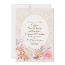 Tan Blüh Damask farbenfrohe Blumenhochzeit