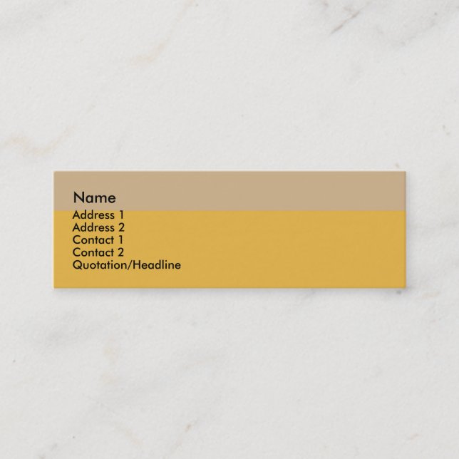 Tan Border Business Card Mini Visitenkarte (Vorderseite)