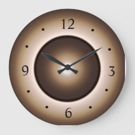 Tan/Braunmoon-Effekt Druckbild Große Wanduhr