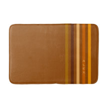 Tan Brown Orange Vertikal Stripes Monogramm