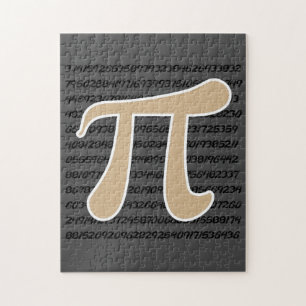 Tan Brown Pi Symbol Puzzle