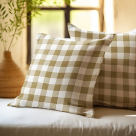 Tan Buffalo Kariert Kissen