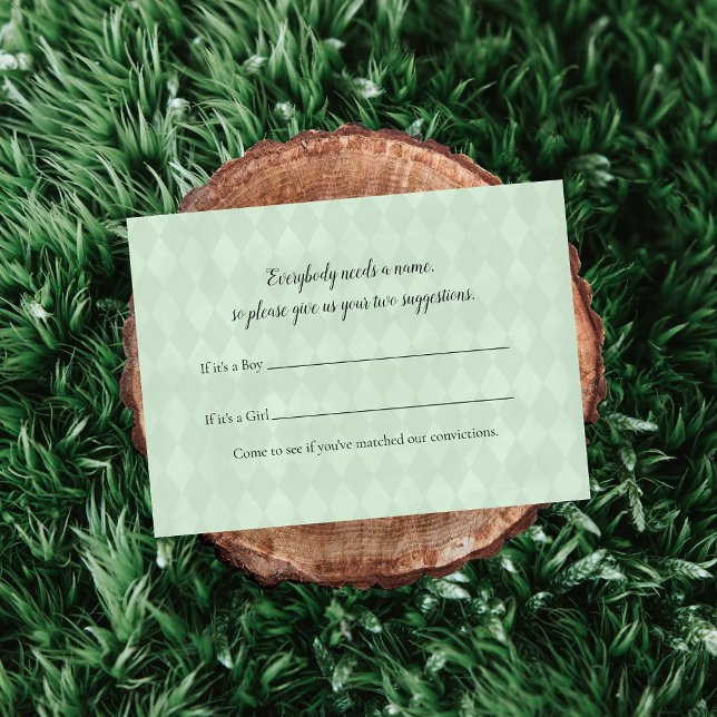 Tan Bunny Name Suggestion Baby Showspiel Begleitkarte (Von Creator hochgeladen)