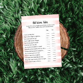 Tan Bunny Pink Alte Ehefrauen Tales Game Card Einladung