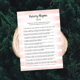 Tan Bunny Pink Kinderzimmer Rhymes Quiz Spiel Einladung