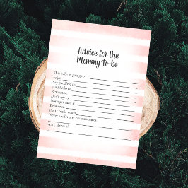 Tan Bunny Pink Ratschläge für Mommy Shower Game Einladung