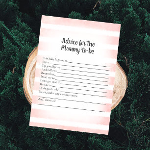 Tan Bunny Pink Ratschläge für Mommy Shower Game Einladung